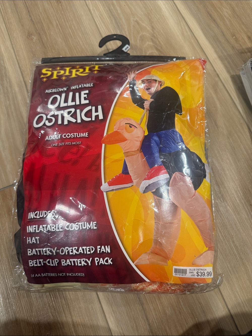 Spirit Ollie Ostrich Inflatable Costume - Pink/Orange